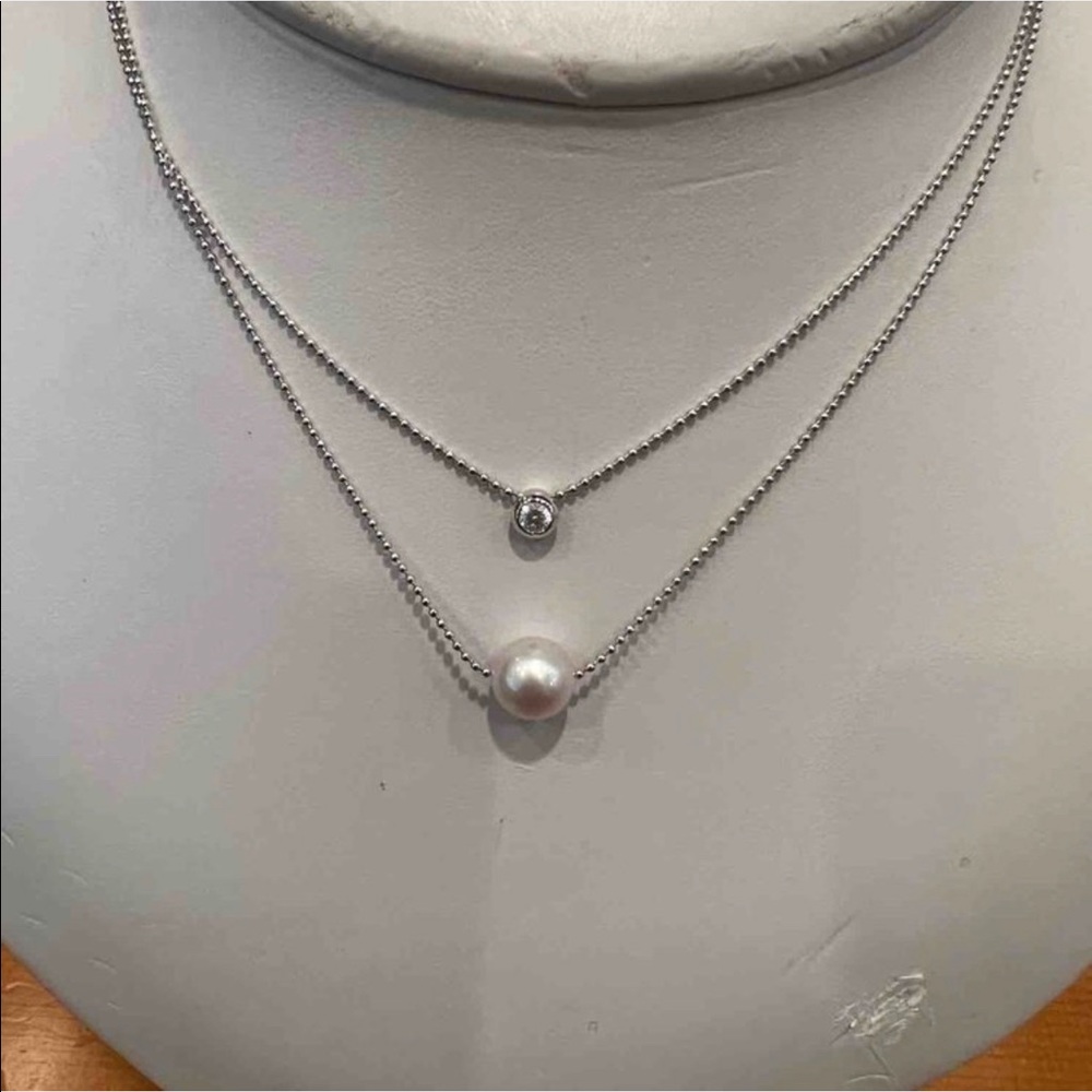 Brand New Akoya Pearl 8-8.5mm with Silver Necklace